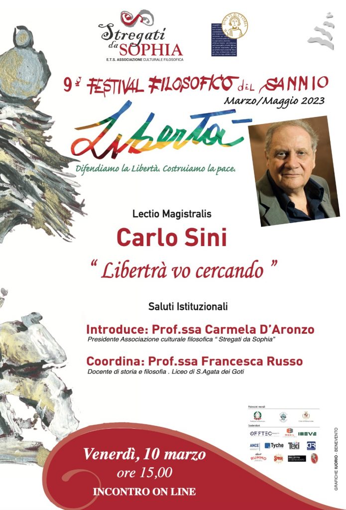 Venerdi 10 Marzo 2023 on line il quarto appuntamento del 9° Festival Filosofico del Sannio