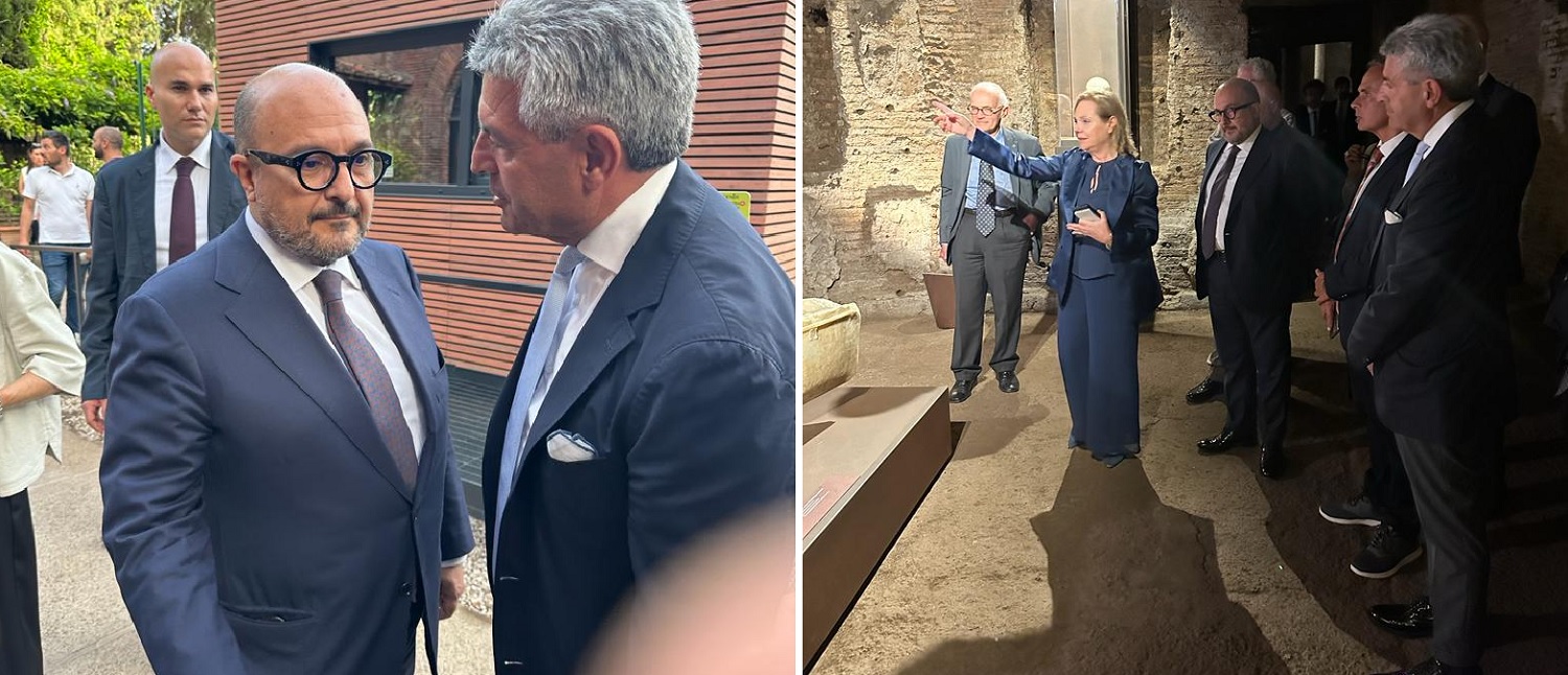 Il Ministro Sangiuliano inaugura a Roma la mostra alla Domus Aurea: “brillano” le opere archeologiche della Sezione Egizia del museo del Sannio