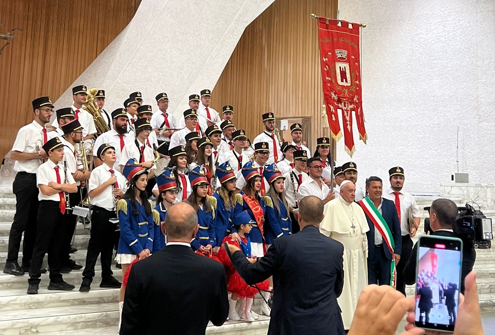 I “colori” di Castelvenere protagonisti nell’udienza con Papa Francesco