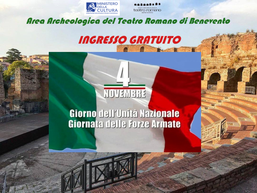 Teatro Romano di Benevento. Ingresso gratuito il 4 e 5 novembre 2023.