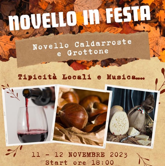 Dall’11 al 12 novembre torna a Castelvenere “Novello in Festa” con caldarroste e grottone.