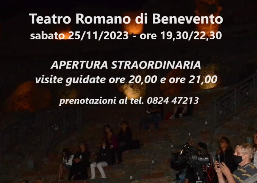 Teatro Romano: sabato 25 novembre apertura serale straordinaria