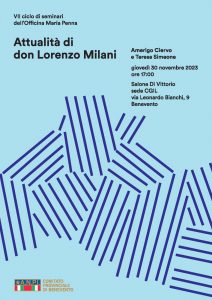 Il 30 novembre seminario don Lorenzo Milani nel centenario della nascita