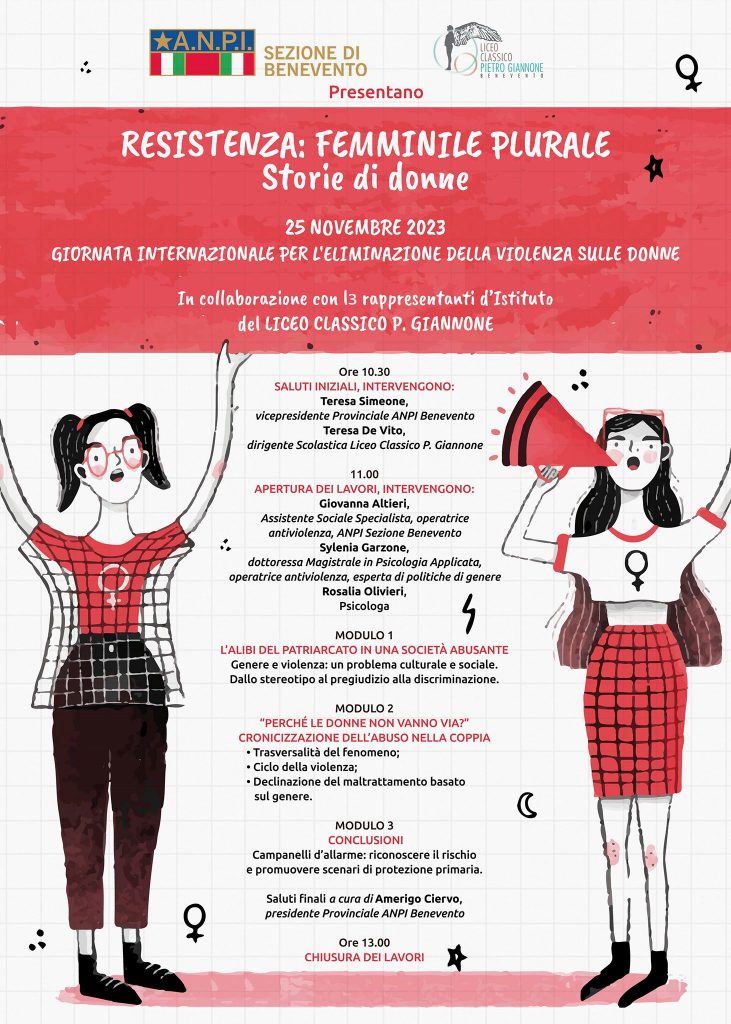Violenza di genere e patriarcato: la sezione Anpi di Benevento a Liceo classico Pietro Giannone