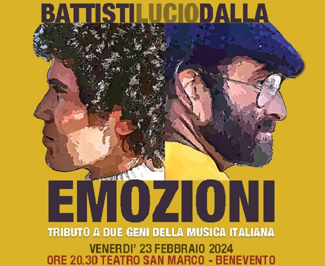 Emozioni, il 23 febbraio al Teatro San Marco doppio tributo a Lucio Battisti e Lucio Dalla