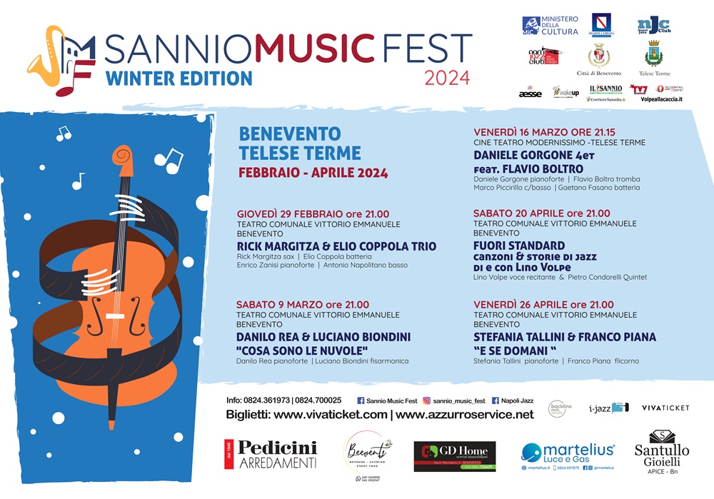 Sannio Music Fest Winter 24. Martedi 27 Febbraio la conferenza di presentazione