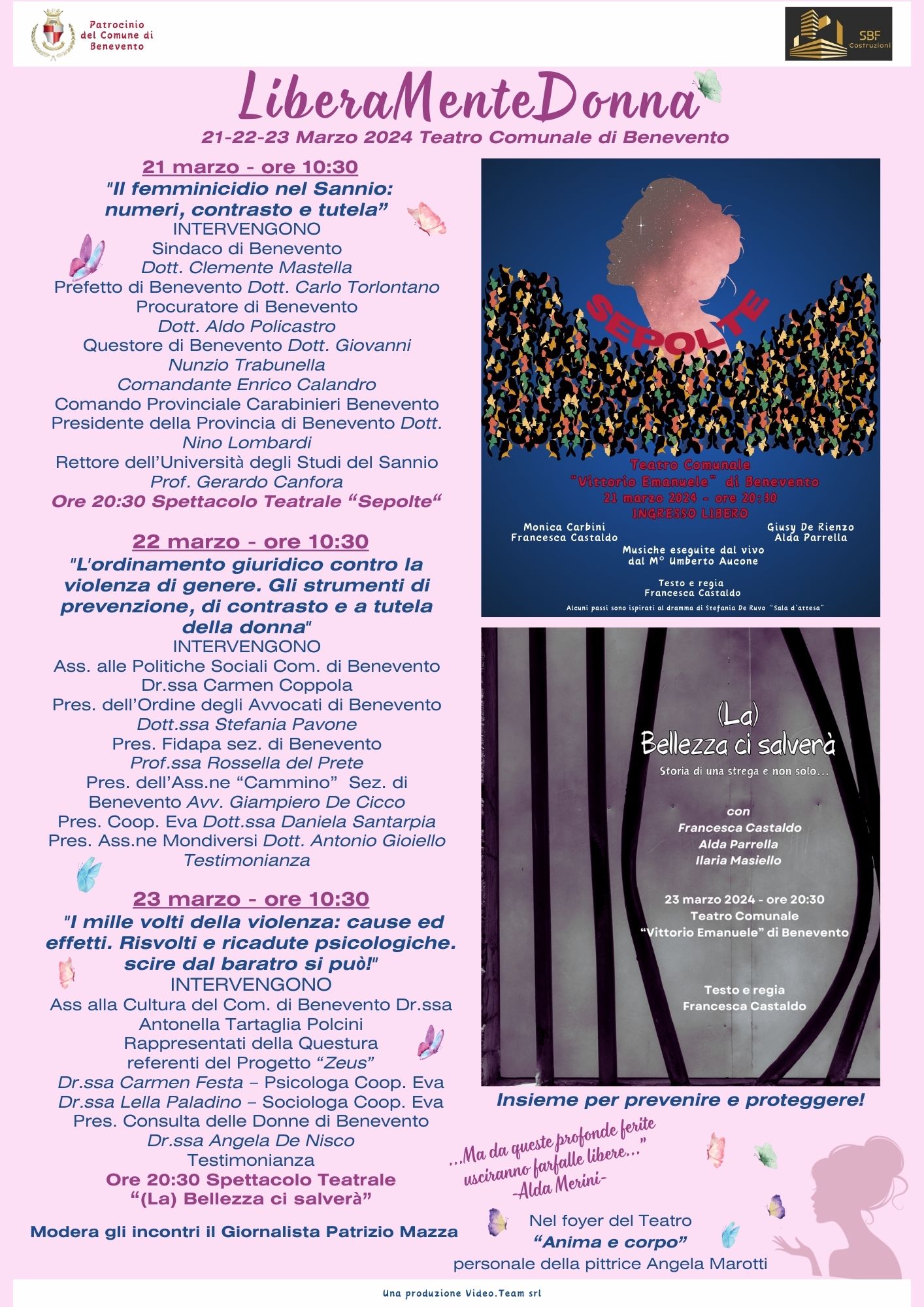 Al teatro Vittorio Emanuele eventi contro la violenza di genere “LiberaMente Donna”