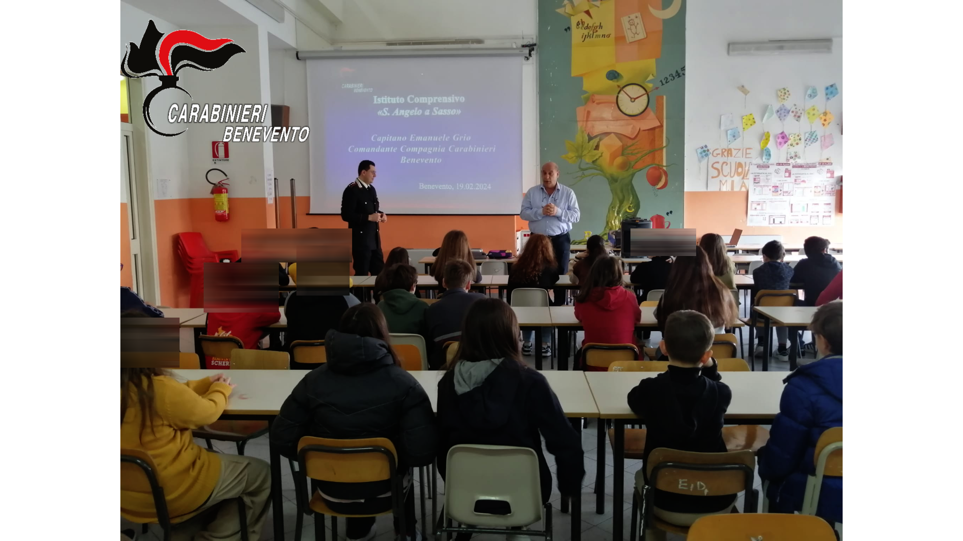 Benevento Cultura della Legalità: i Carabinieri incontrano genitori e studenti presso l’Istituto S.Angelo a Sasso