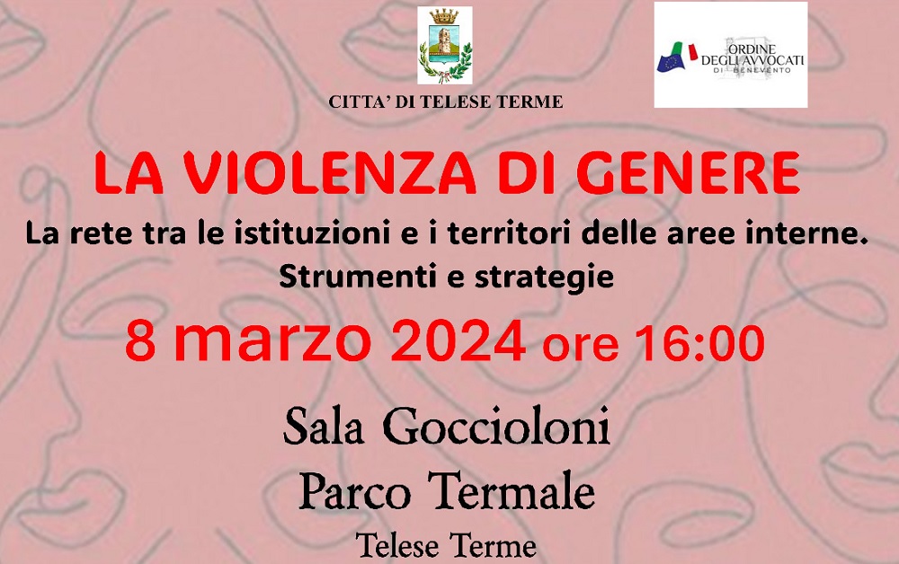 A Telese l’8 marzo incontro sulla violenza di genere, con il dott. Aldo Policastro