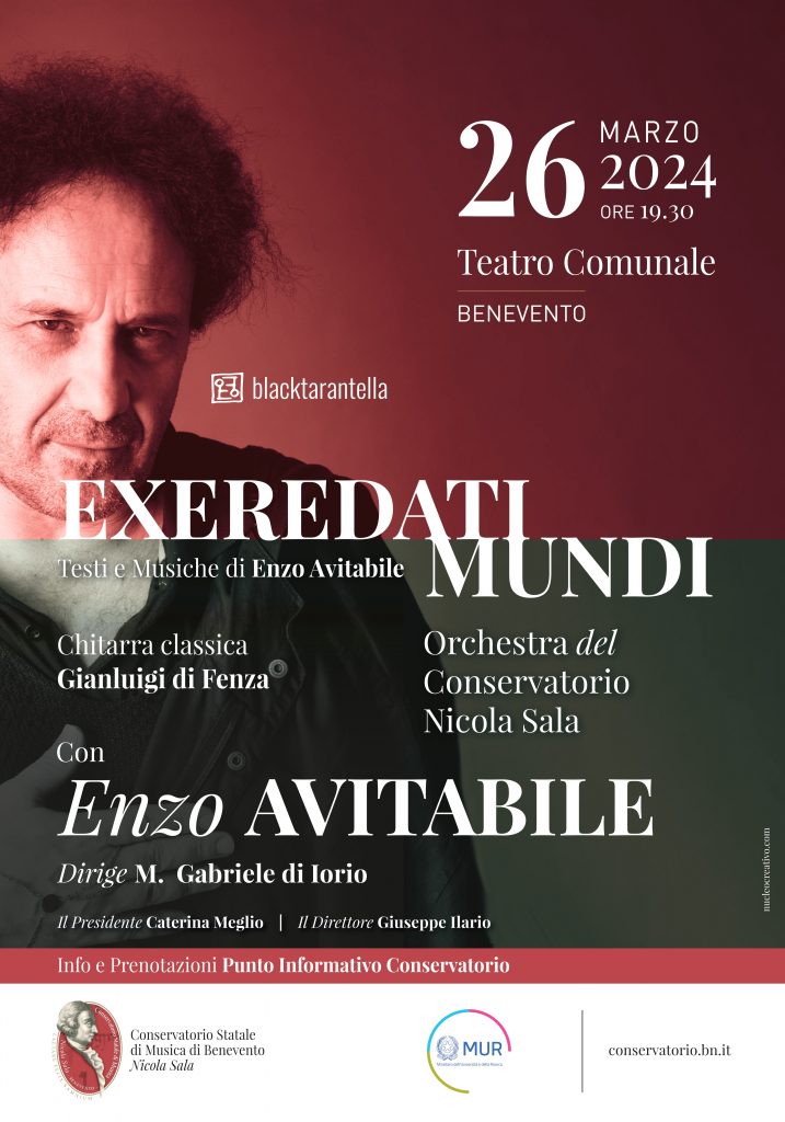 Martedi 26 Marzo al Teatro Comunale Enzo Avitabile e l’Orchestra del “Nicola Sala”