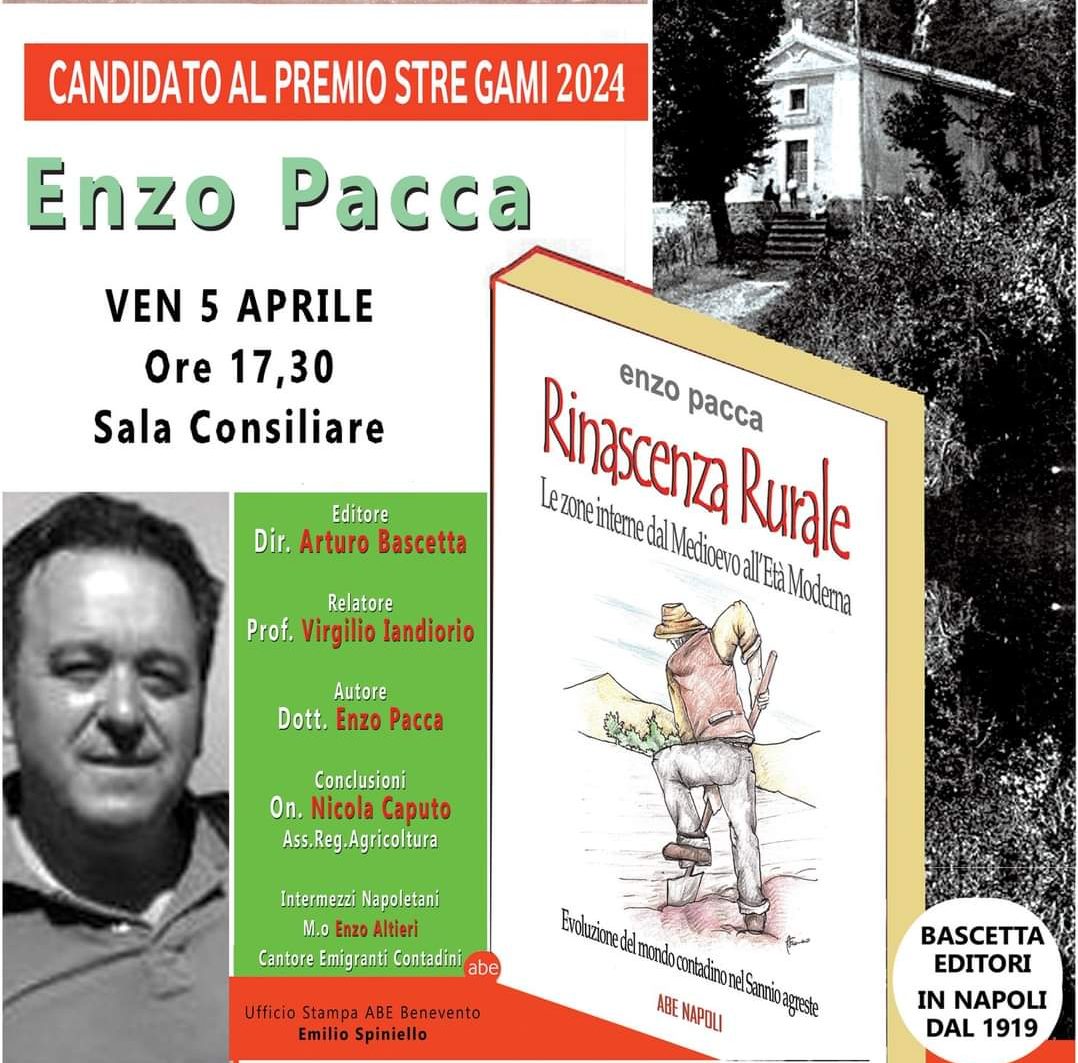 Pannarano: si presenta domani il libro “Rinascenza Rurale” scritto dal sindaco Pacca