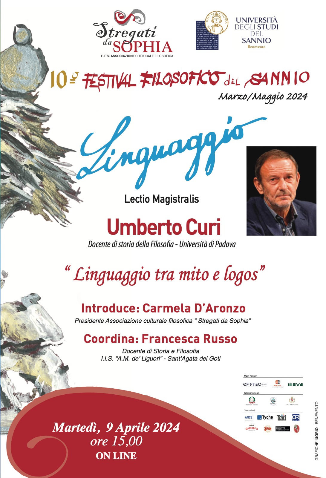 10° Festival Filosofico del Sannio: il 9 Aprile Lectio Magistralis di Umberto Curi